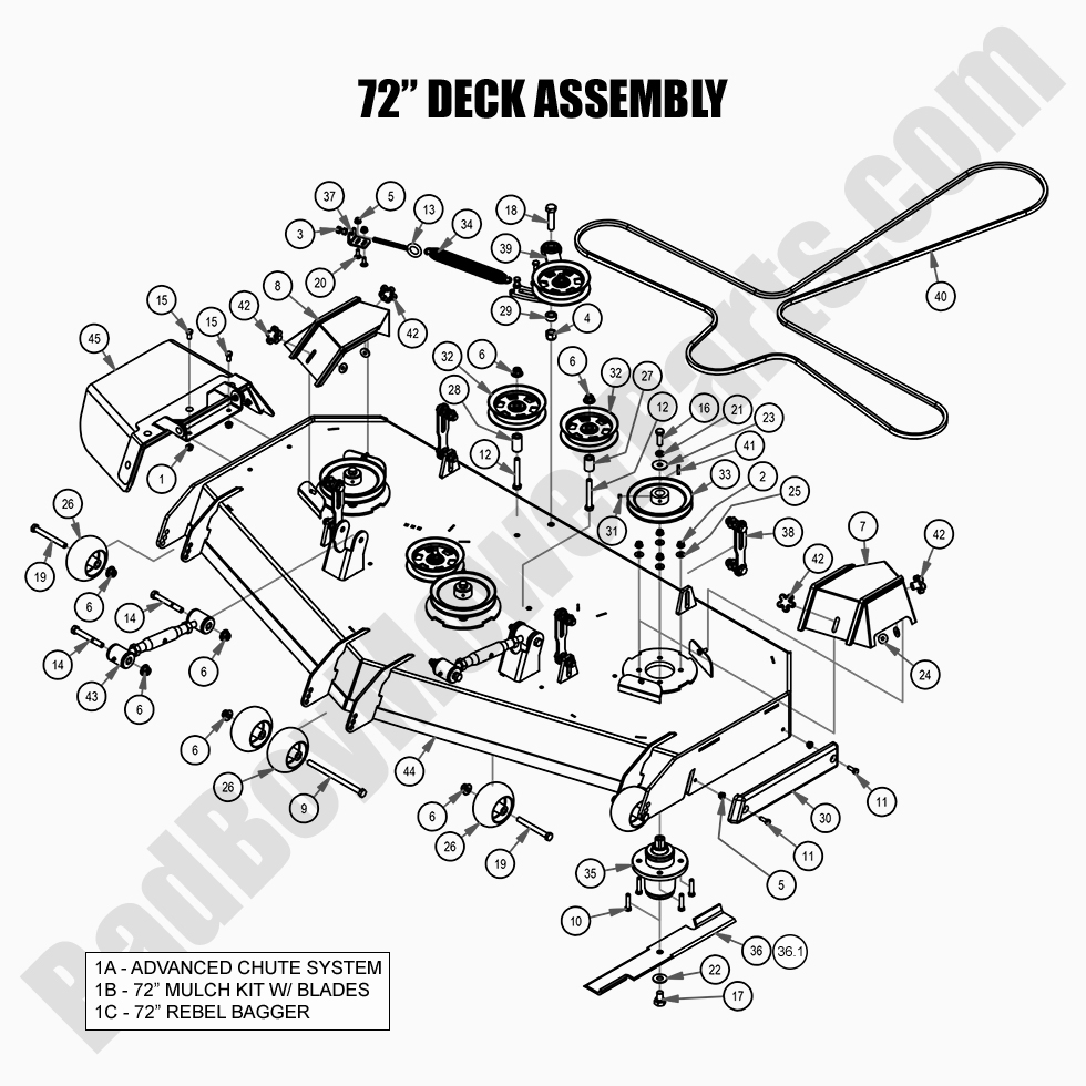 2021 Rebel 72" Deck Assembly